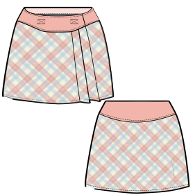 Patron ropa, Fashion sewing pattern, molde confeccion, patronesymoldes.com Skirt 675 GIRLS Skirts